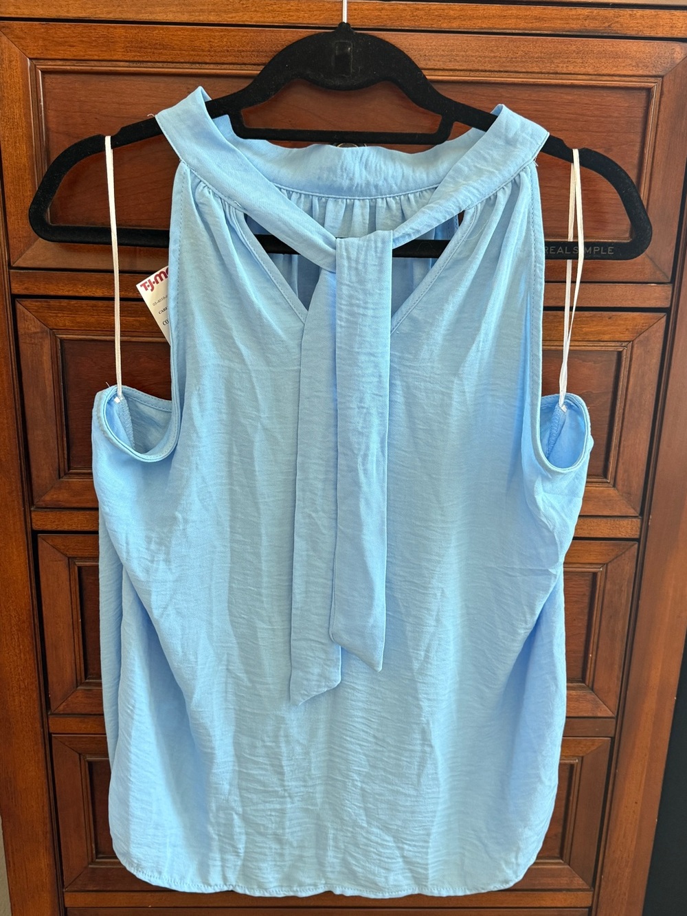 T.J.Maxx Light Blue Tie-Neck Sleeveless Camisole